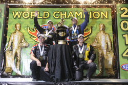 Champions Erica Enders-Stevens, Andrew Hines, Tony Schumacher, Matt Hagan