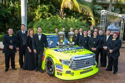 NASCAR Camping World Truck Series champion driver Matt Crafton with his team