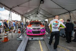 Car of Danica Patrick, Stewart-Haas Racing Chevrolet at technical inspection