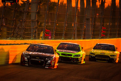 Kurt Busch, Stewart-Haas Racing Chevrolet, Paul Menard, Richard Childress Racing Chevrolet and Marcos Ambrose, Richard Petty Motorsports Ford