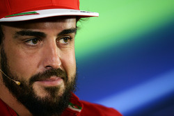 Fernando Alonso, Ferrari in the FIA Press Conference