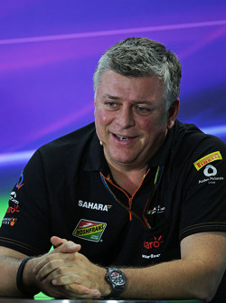 Otmar Szafnauer, Sahara Force India F1 Chief Operating Officer in the FIA Press Conference