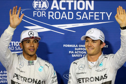 Pole de Nico Rosberg, Mercedes AMG F1 Team, segundo lugar Lewis Hamilton, Mercedes AMG F1 Team