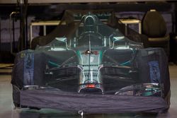 Ther Mercedes AMG F1 W05 of Lewis Hamilton, Mercedes AMG F1 in parc ferme