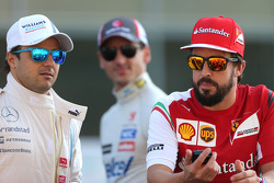 Fernando Alonso, Scuderia Ferrari and Felipe Massa, Williams F1 Team