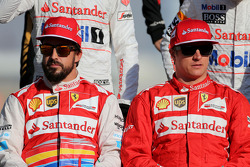Fernando Alonso, Scuderia Ferrari and Kimi Raikkonen, Scuderia Ferrari