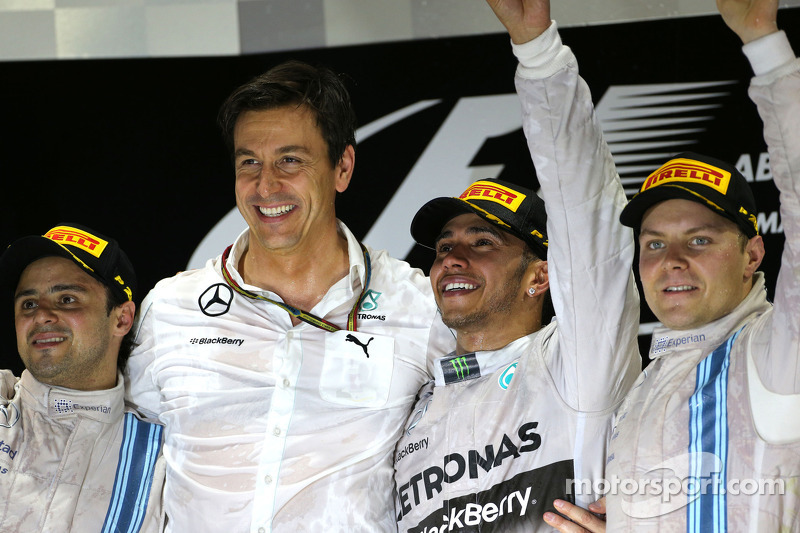 Felipe Massa, Williams F1 Team, Lewis Hamilton, Mercedes AMG F1 Team and Valtteri Bottas, Williams F