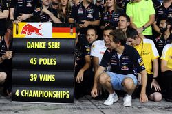 Red Bull Racing give thanks to the departing Sebastian Vettel, Red Bull Racing