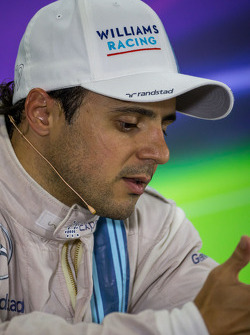 Felipe Massa, Williams, en la conferencia de prensa de la FIA