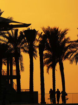 Fans in the sunset