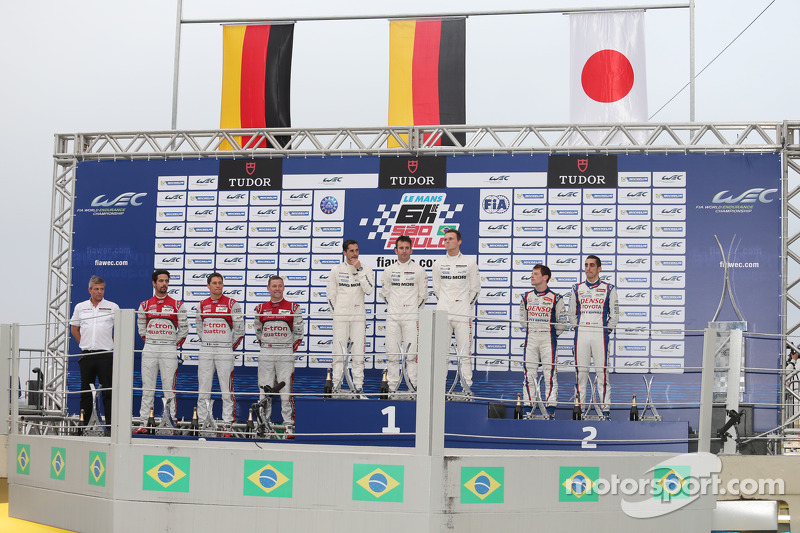 2014 - Vencedores: Neel Jani, Romain Dumas, Marc Lieb; segundo lugar: Anthony Davidson, Sebastien Buemi; terceiro lugar: Lucas di Grassi, Loic Duval, Tom Kristensen