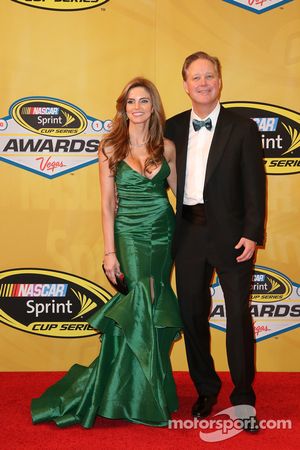 NASCAR CEO e presidente, Brian France e sua esposa Amy