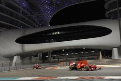 Ferrari F1 cars driven by Kimi Raikkonen and Marc Gene