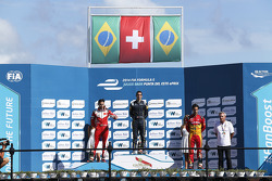 Podium: race winner Sebastien Buemi, e.dams-Renault, second place Nelson Piquet Jr., China Racing, third place Lucas di Grassi, Audi Sport ABT