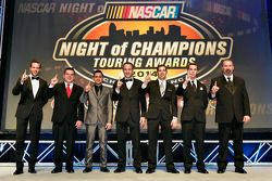 NASCAR Touring champions Anthony Kumpen, Andy Seuss, Abraham Calderon, Louis-Philippe Dumoulin, Doug