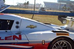 #5 Action Express Racing Corvette DP: Max Papis, Leh Keen : Stoppé sur la piste