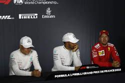 Valtteri Bottas, Mercedes-AMG F1, Lewis Hamilton, Mercedes-AMG F1 and Sebastian Vettel, Ferrari in the Press Conference