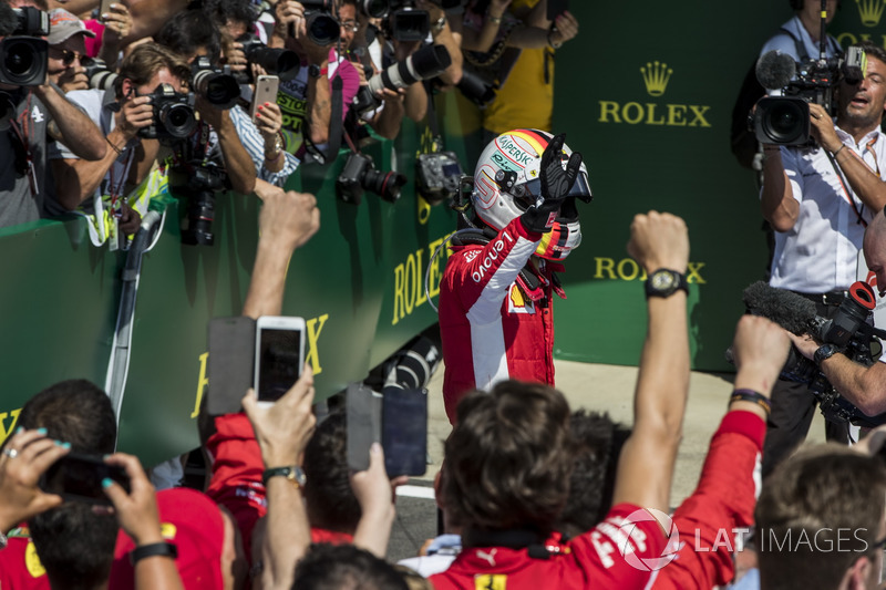 El ganador: Sebastian Vettel, Ferrari