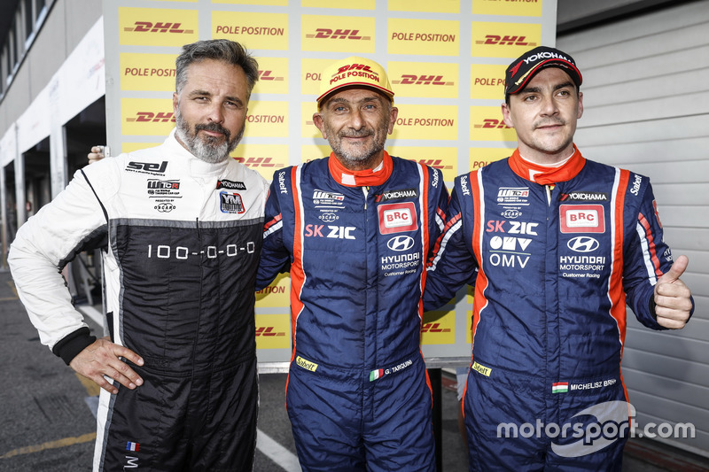 Top 3 Qualifche 1: Gabriele Tarquini, BRC Racing Team Hyundai i30 N TCR, Yvan Muller, YMR Hyundai i30 N TCR, Norbert Michelisz, BRC Racing Team Hyundai i30 N TCR
