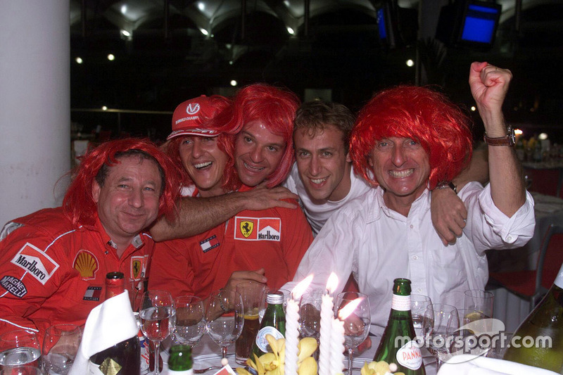 Malesia 2000, Jean Todt, Michael Schumacher, Rubens Barrichello Luca Badoer, Luca di Montezemolo, Ferrari