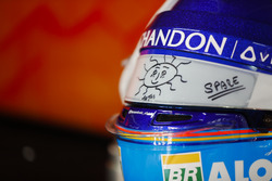 The helmet of Fernando Alonso, McLaren