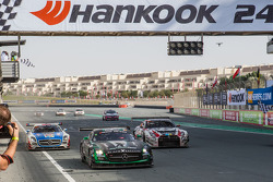 #2 Black Falcon Mercedes SLS AMG GT3: Abdulaziz Al Faisal, Hubert Haupt, Yelmer Buurman, Oliver Webb takes the checkered flag