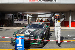 Race winner Yelmer Buurman celebrates in parc fermé