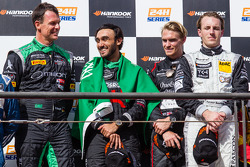 General podium: race winners Abdulaziz Al Faisal, Hubert Haupt, Yelmer Buurman, Oliver Webb