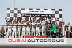 997 podium: class winner Saud Al Faisal, Anders Fjordbach, Keita Sewa, Andreas Weishaupt, Patrick Huisman, second place Burkard Kaiser, Manuel Metzger, Christian Raubach, third place Fahad Algosaibi, Clemens Schmid, Klaus Bachler, Jaap van Lagen