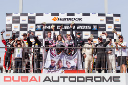 CUP1 podium: class winners Liesette Braams, Sandra van der Sloot, Gaby Uljee, Max Partl, second place Seppi Stigler, Lars Zander, Andreas Sczepansky, Christian Konnerth, third place Dag von Garrel, Stephen Perry, Max Girardo, Konstantin Jacoby, James Cott
