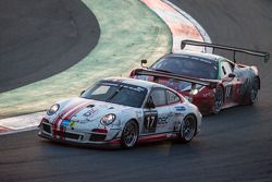 #17 Ruffier Racing Porsche 997 Cup: Patrice Lafargue, Paul Lafargue, Gabriel Abergel, #88 Dragon Racing Ferrari 458 Italia GT3: Mohammed Jawa, Jordan Grogor, Matt Griffin, Rob Barff