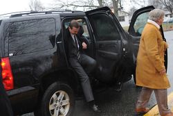 Kurt Busch arrives at the Kent County family courthouse for a hearing regarding assault charges filed by then girlfriend Patricia Driscoll
