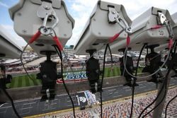 Cameras and sensors used to monitor pit road