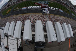 Cameras and sensors used to monitor pit road