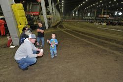 Rico Abreu and friends check out the track.