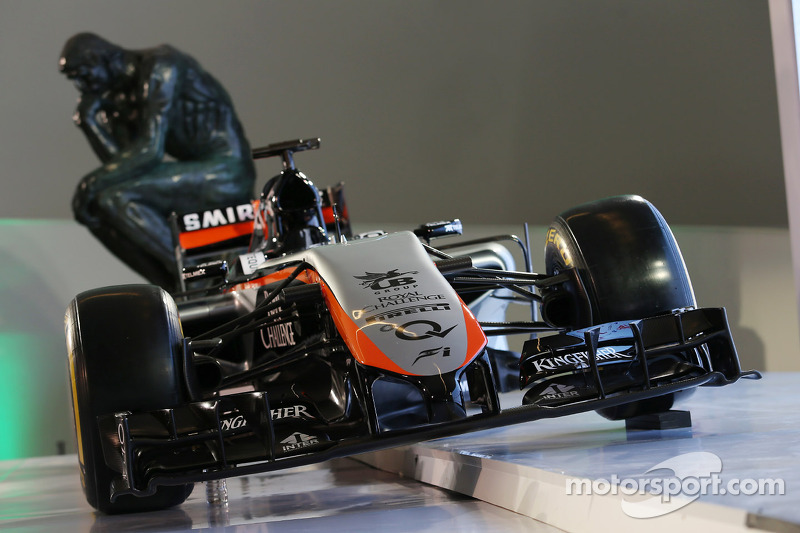 The Sahara Force India F1 Team 2015 livery is revealed in the Soumaya Museum