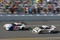 #25 BMW Team RLL BMW Z4 GTE: Bill Auberlen, Dirk Werner, Augusto Farfus, Bruno Spengler, #911 Porsche North America Porsche 911 RSR: Nick Tandy, Marc Lieb, Patrick Pilet