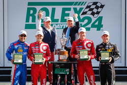 Podium: #02 Chip Ganassi Ford/Riley: Scott Dixon, Kyle Larson, Jamie McMurray, Tony Kanaan