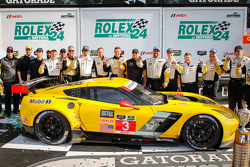 GTLM领奖台: #3 Corvette Racing,雪佛兰Corvette C7.R: Jan Magnussen, Antonio Garcia, Ryan Briscoe