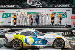 GTD podium: #93 Riley Motorsports Dodge Viper SRT: Al Carter, Ben Keating, Dominik Farnbacher, Kuno Wittmer, Cameron Lawrence