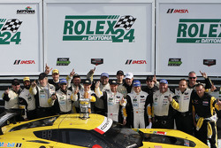 GTLM podium: winners Jan Magnussen, Antonio Garcia, Ryan Briscoe
