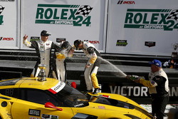 GTLM podium: winners Jan Magnussen, Antonio Garcia, Ryan Briscoe