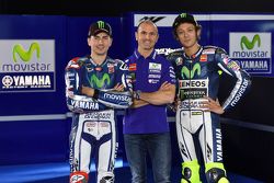 Massimo Meregalli, Jorge Lorenzo et Valentino Rossi