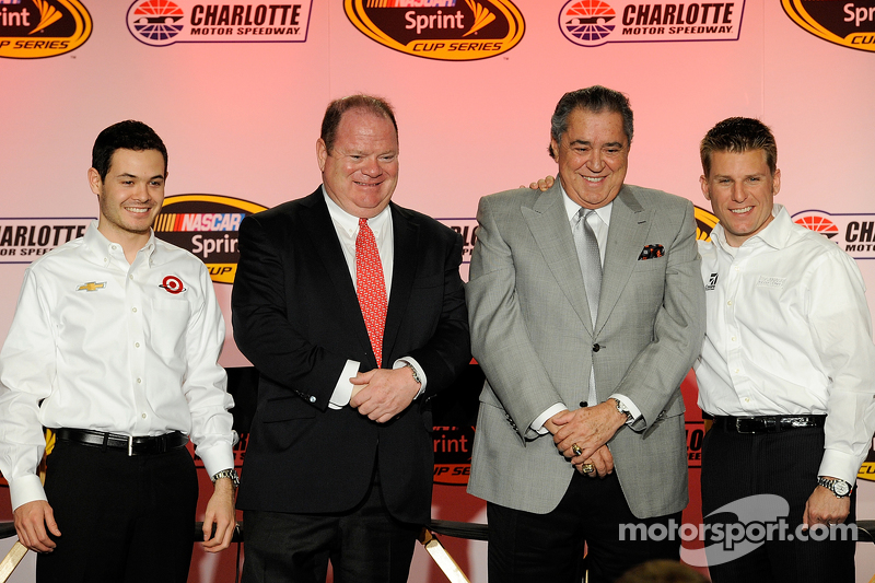 Kyle Larson, Chip Ganassi, Felix Sabates y Jamie McMurray