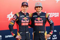 (L to R): Max Verstappen, Scuderia Toro Rosso with team mate Carlos Sainz Jr., Scuderia Toro Rosso