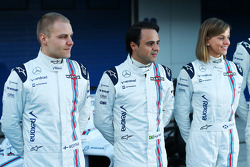 (L to R): Valtteri Bottas, Williams with Felipe Massa, Williams and Susie Wolff, Williams Development Driver