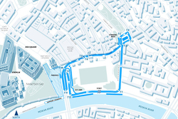 Mapa da pista Formula E Moscou corrida