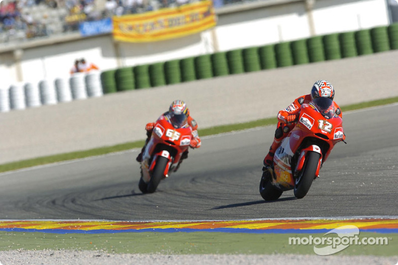 Loris Capirossi y Troy Bayliss