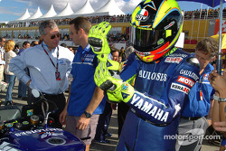 Valentino Rossi sur la grille de départ