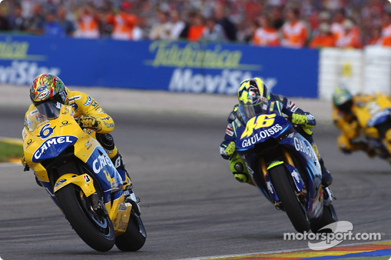 Makoto Tamada y Valentino Rossi